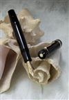 Montblanc L139G black celluloid with flat middle cap band stamped ""Montblanc Meisterstück.""